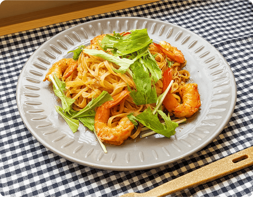 トマトチリマヨソース麺ピー