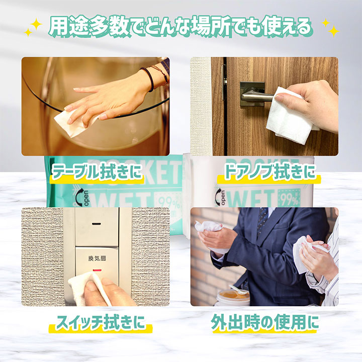 ぽけっとていしゆ ポケットウエット 8個入 | ISDG 医食同源ドットコム [公式通販]