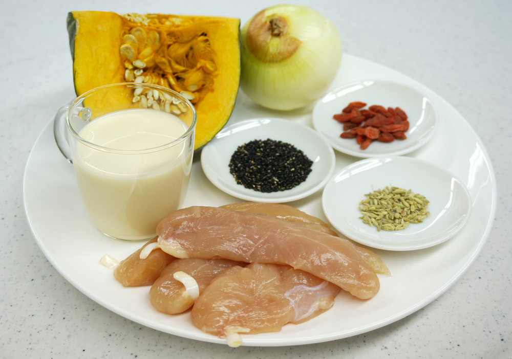 南瓜と小茴香の豆乳ポタージュ材料