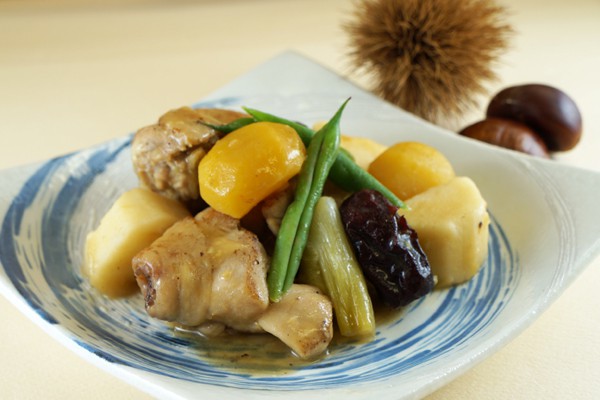 鶏と栗のべっこう煮