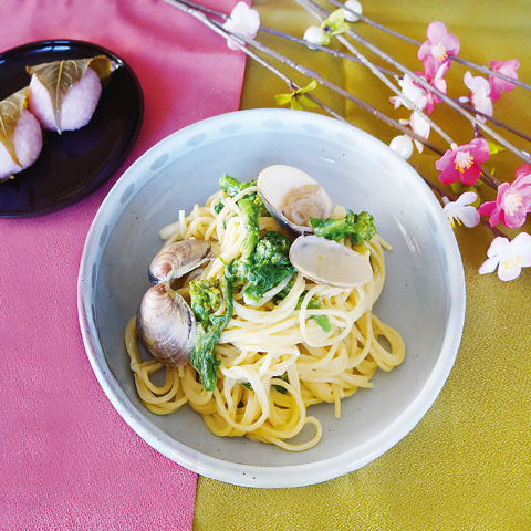 はまぐりのうま味が広がる豆乳クリーミーパスタ