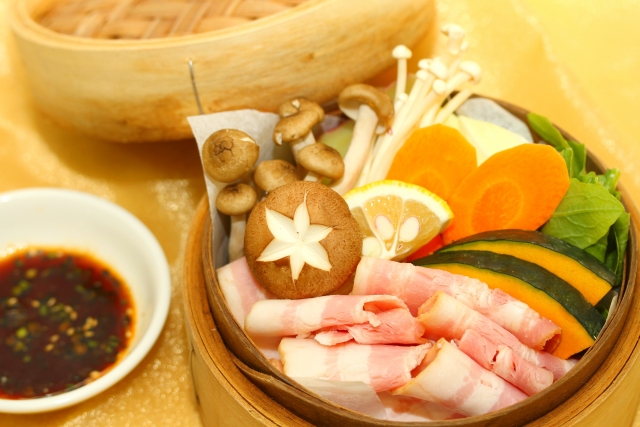 春のせいろ蒸し